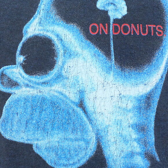 VINTAGE HOMER SIMPSON THIS IS YOUR BRAIN ON DONUTS THE SIMPSONS TSHIRT L 2001 - Picture 4 of 8
